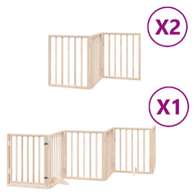 Hondenhek Inklapbaar Met Deur 12 Panelen 600 Cm Populierenhout 50 x 60 x 2 cm Naturel