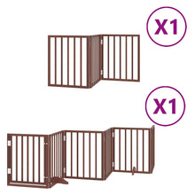 Hondenhek Inklapbaar 9 Panelen 450 Cm Populierenhout 50 x 60 x 2 cm Bruin