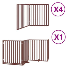 Hondenhek Inklapbaar 12 Panelen 960 Cm Populierenhout 80 x 90 x 2 cm Bruin