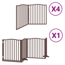 Hondenhek inklapbaar 12 panelen 960 cm populierenhout bruin