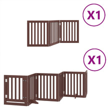 Hondenhek inklapbaar 9 panelen 450 cm populierenhout bruin