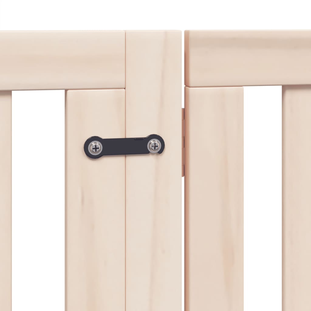 Hondenhek inklapbaar met deur 6 panelen 480 cm populierenhout