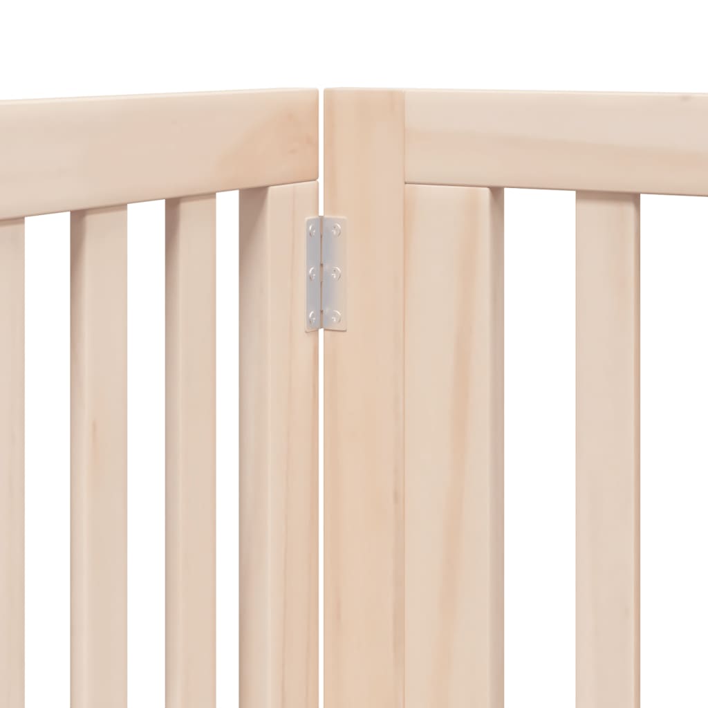 Hondenhek inklapbaar met deur 6 panelen 480 cm populierenhout