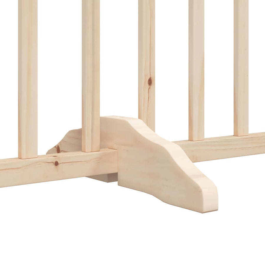 Hondenhek Inklapbaar Met Deur 12 Panelen 960 Cm Populierenhout 80 x 60 x 2 cm Naturel