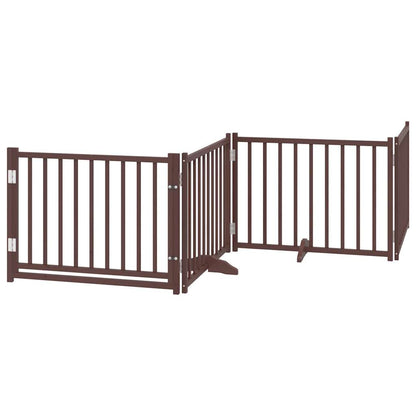 Hondenhek Inklapbaar 12 Panelen 960 Cm Populierenhout 80 x 60 x 2 cm Bruin