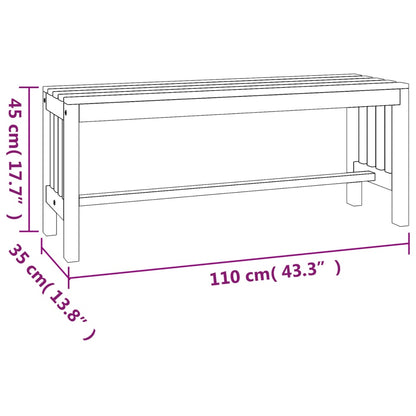 Tuinbank 110 Cm Massief Eucalyptushout 110 x 35 x 45 cm