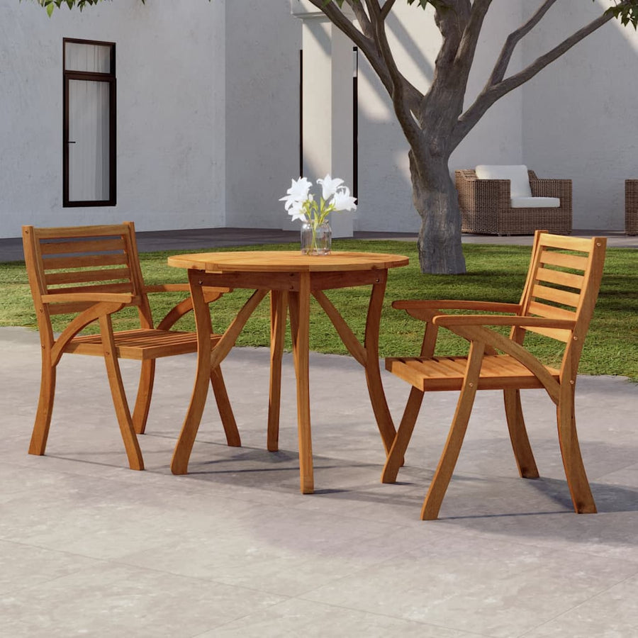 Tuintafel Ø 85 Cm Massief Acaciahout 85 x 85 x 75 cm
