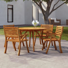 Tuintafel 110 cm rond massief acaciahout