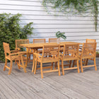 Tuintafel massief acaciahout 200x90x75 cm bruin