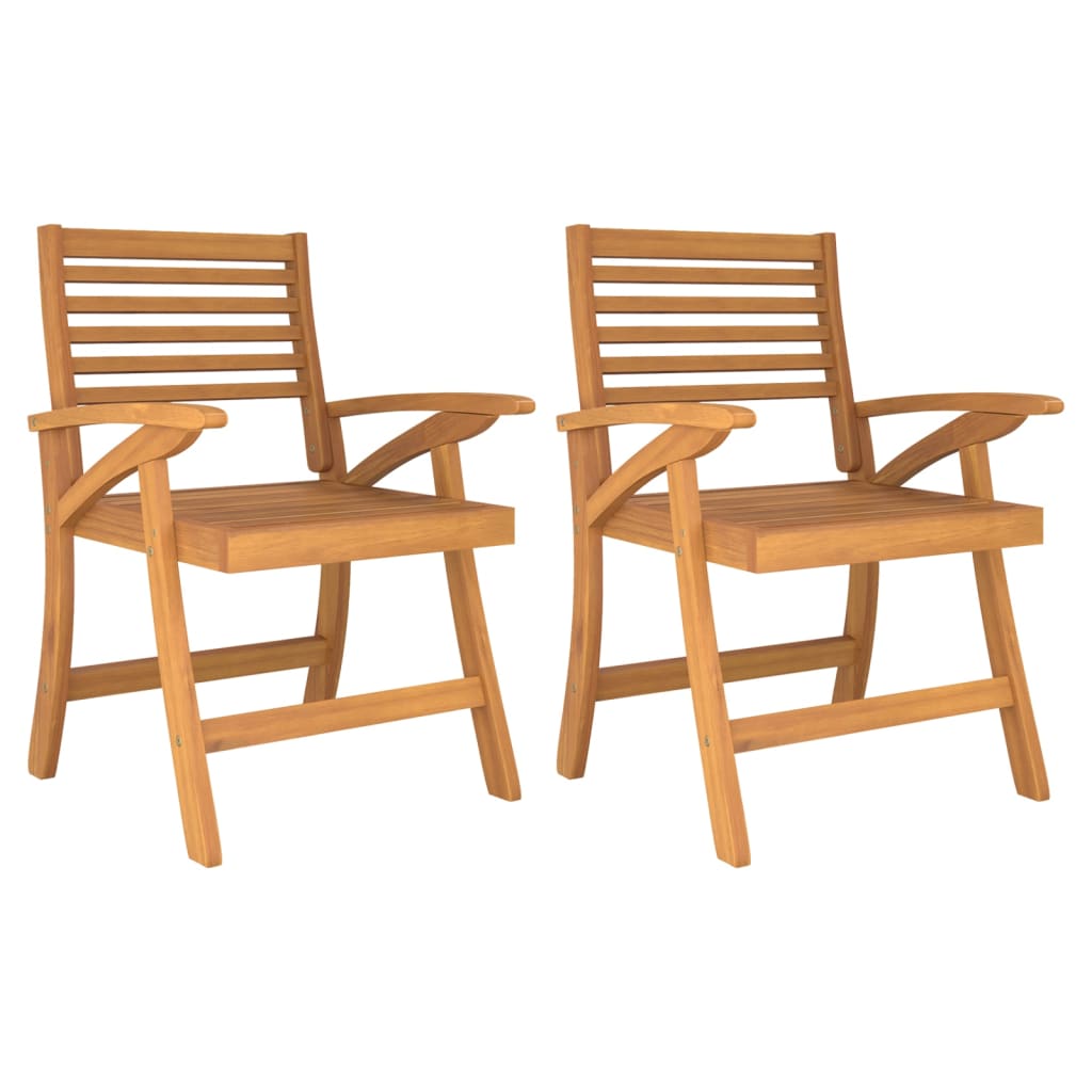 Tuinstoelen 2 st 58x58x87 cm massief acaciahout