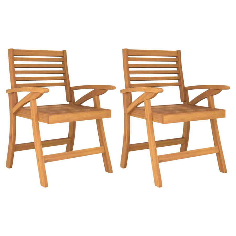Tuinstoelen 2 st 58x58x87 cm massief acaciahout