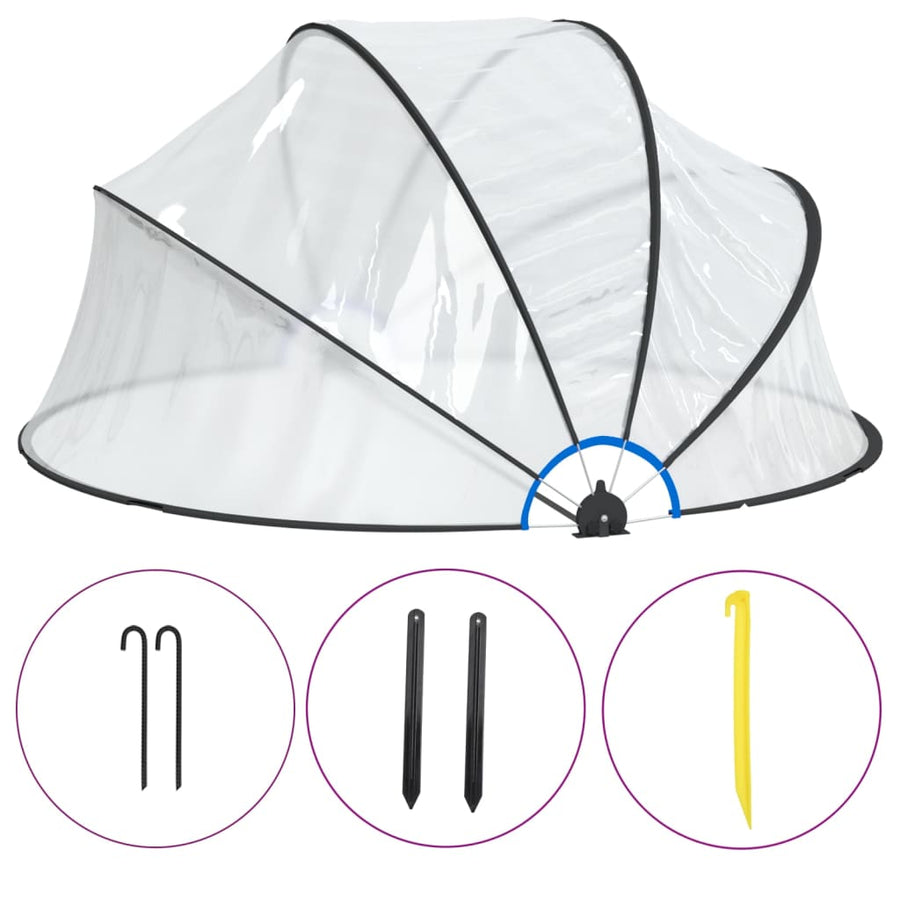 Zwembadoverkapping Rond Pvc 315 x 158 cm