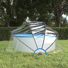 Zwembadoverkapping rond 315x158 cm PVC transparant