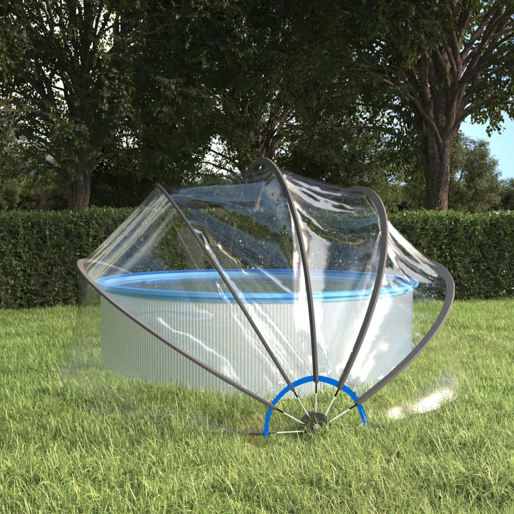 Zwembadoverkapping Rond Pvc 376 x 188 cm