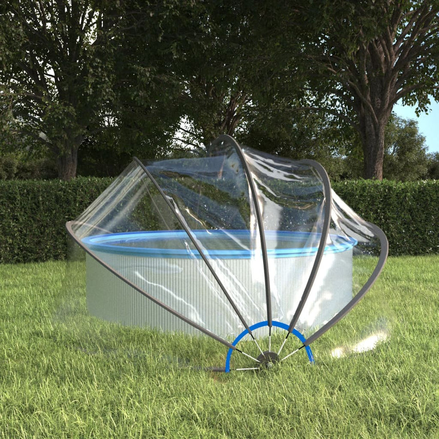 Zwembadoverkapping Rond Pvc 376 x 188 cm