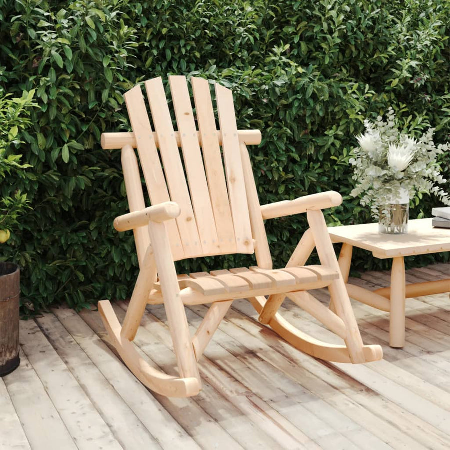 Tuinschommelstoel 69X96X101 Cm Massief Vurenhout Naturel