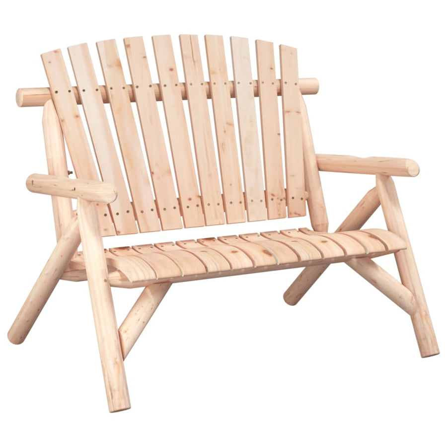 Tuin 2-Zits 9X85X98 Cm Massief Vurenhout Naturel Bank
