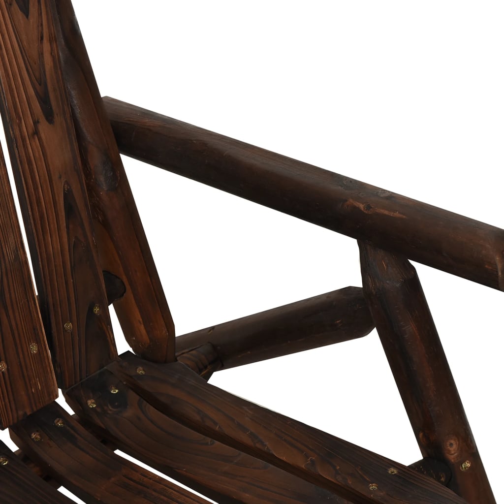 Tuin 2-Zits 9X85X98 Cm Massief Vurenhout Donkerbruin Bank