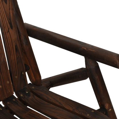 Tuin 2-Zits 9X85X98 Cm Massief Vurenhout Donkerbruin Bank