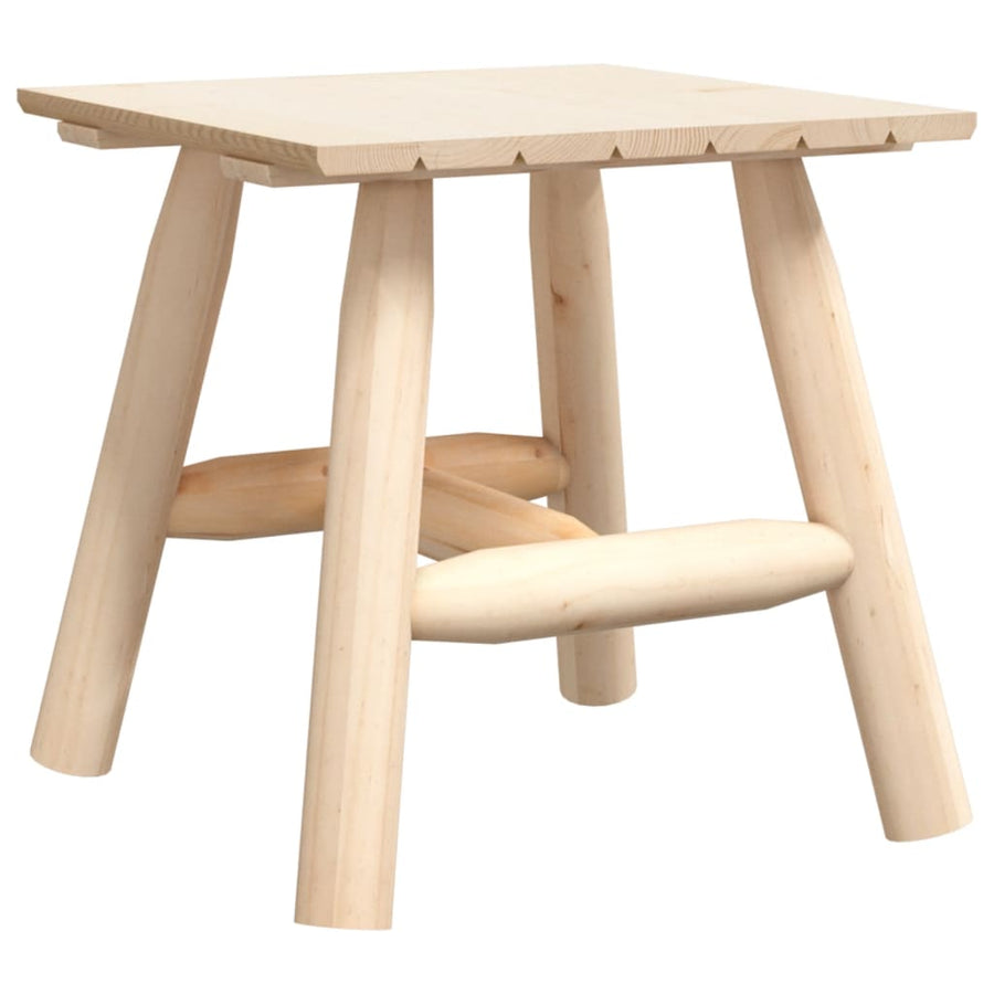 Bijzettafel 49X49X50 Cm Massief Vurenhout Naturel Vierkante tafel