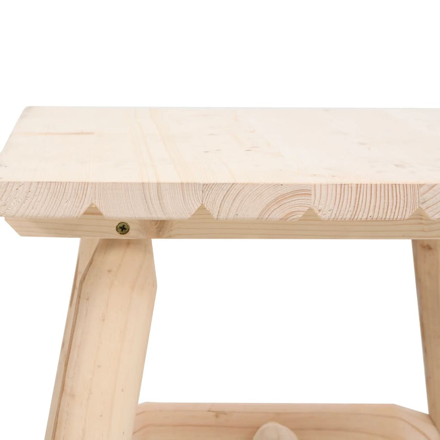 Bijzettafel 49X49X50 Cm Massief Vurenhout Naturel Vierkante tafel