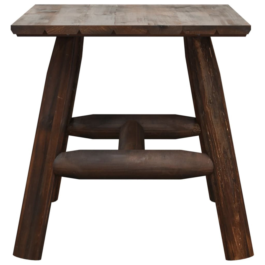 Bijzettafel 49X49X50 Cm Massief Vurenhout Donkerbruin Vierkante tafel