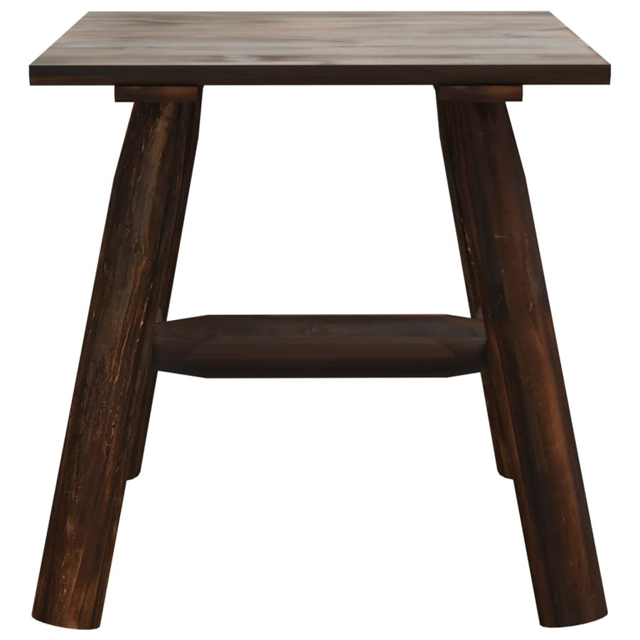 Bijzettafel 49X49X50 Cm Massief Vurenhout Donkerbruin Vierkante tafel