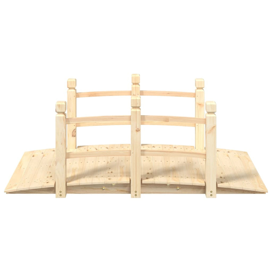Tuinbrug Met Leuningen 150X67X56 Cm Massief Vurenhout 1