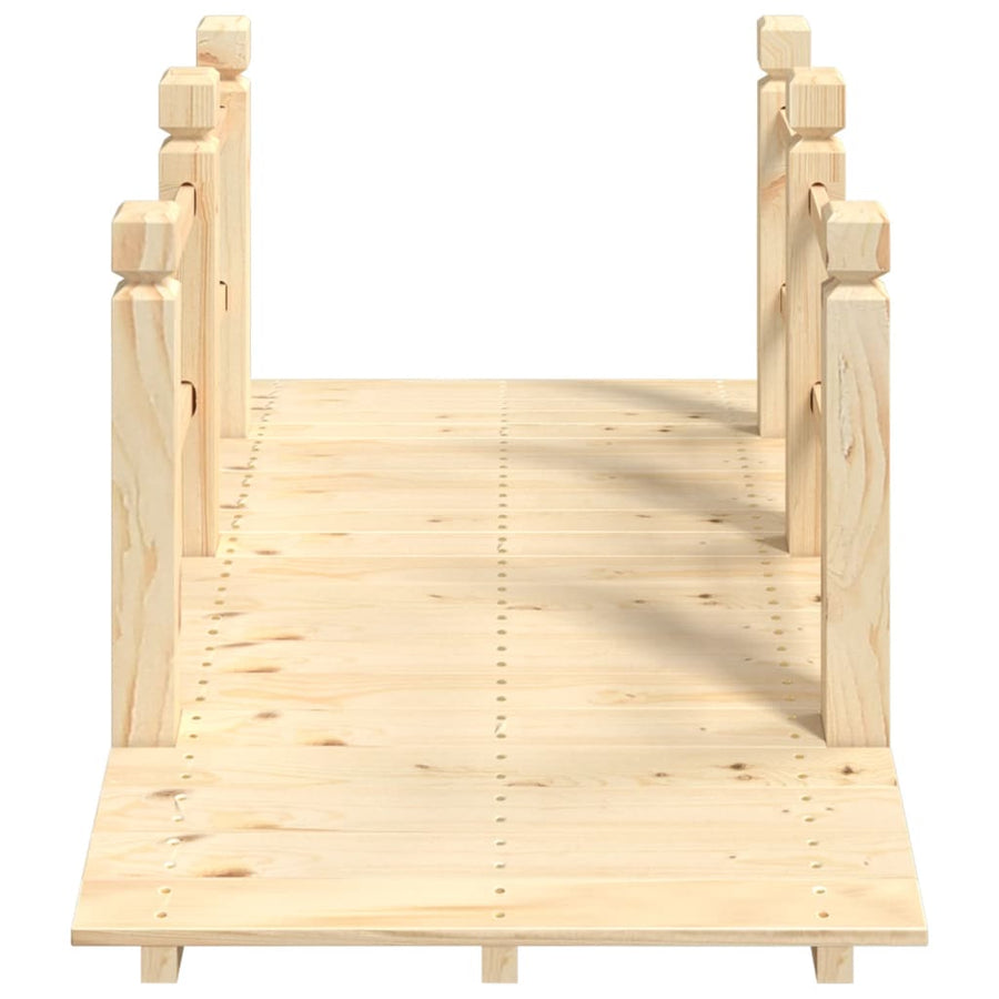 Tuinbrug Met Leuningen 150X67X56 Cm Massief Vurenhout 1