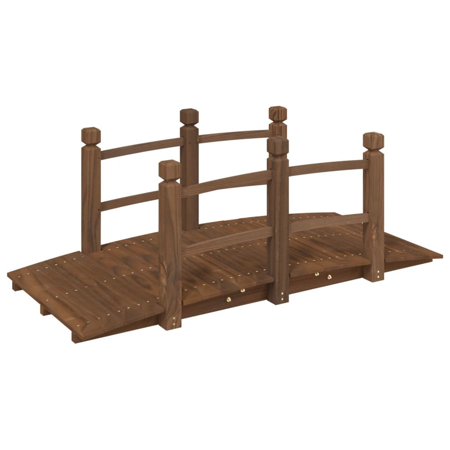 Tuinbrug Met Leuningen 150X67X56 Cm Massief Vurenhout 1
