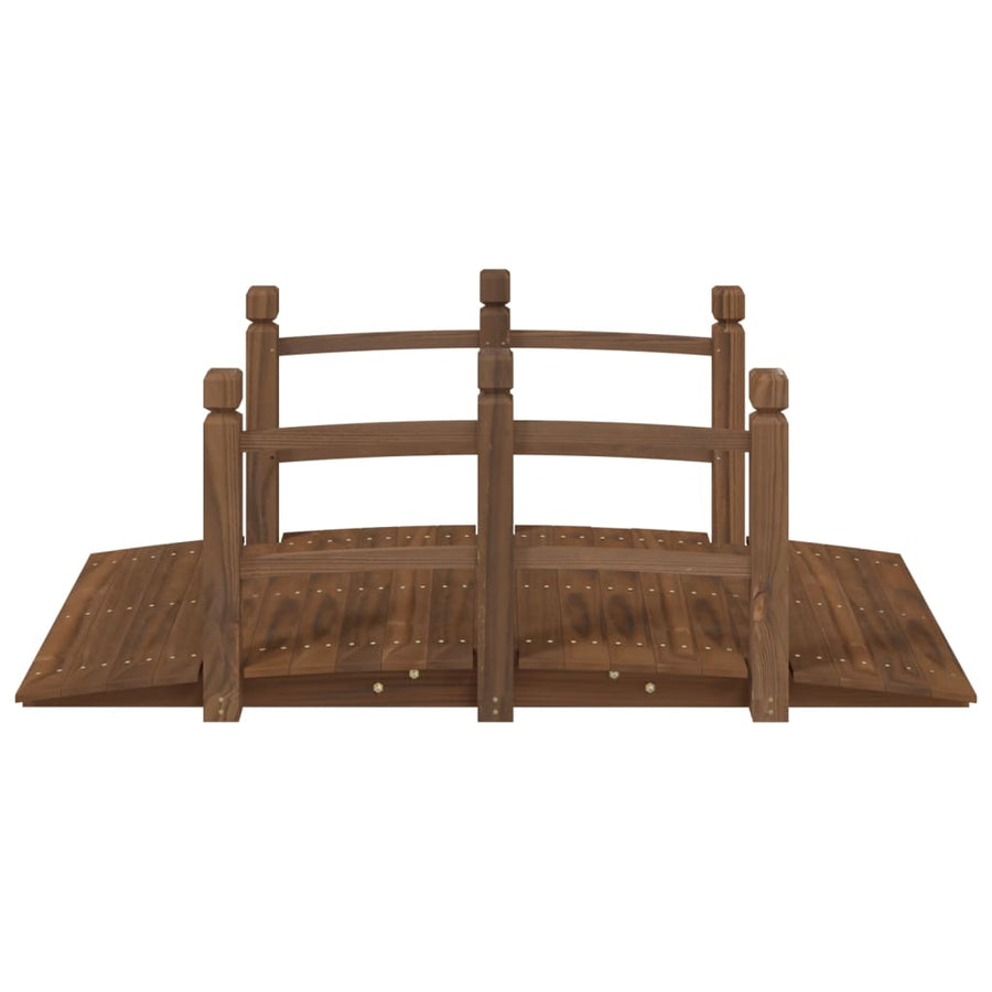 Tuinbrug Met Leuningen 150X67X56 Cm Massief Vurenhout 1