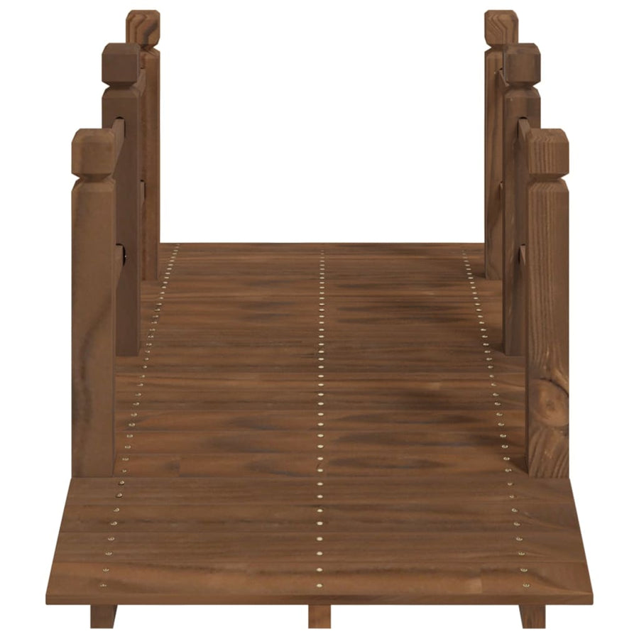 Tuinbrug Met Leuningen 150X67X56 Cm Massief Vurenhout 1