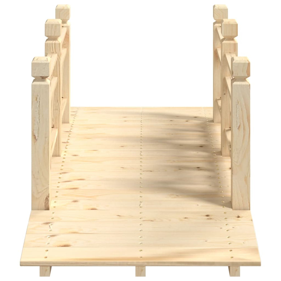Tuinbrug Met Leuningen 150X67X56 Cm Massief Vurenhout 1