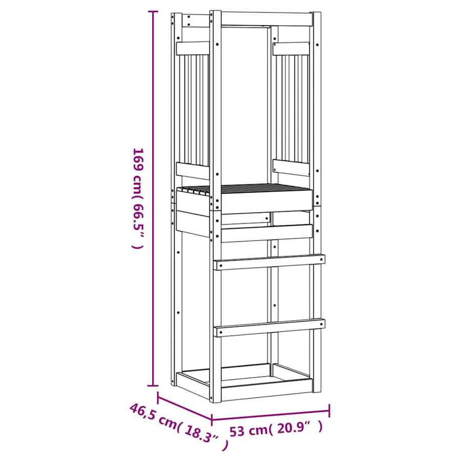 Speeltoren 53X46,5X169 Cm Massief douglashout
