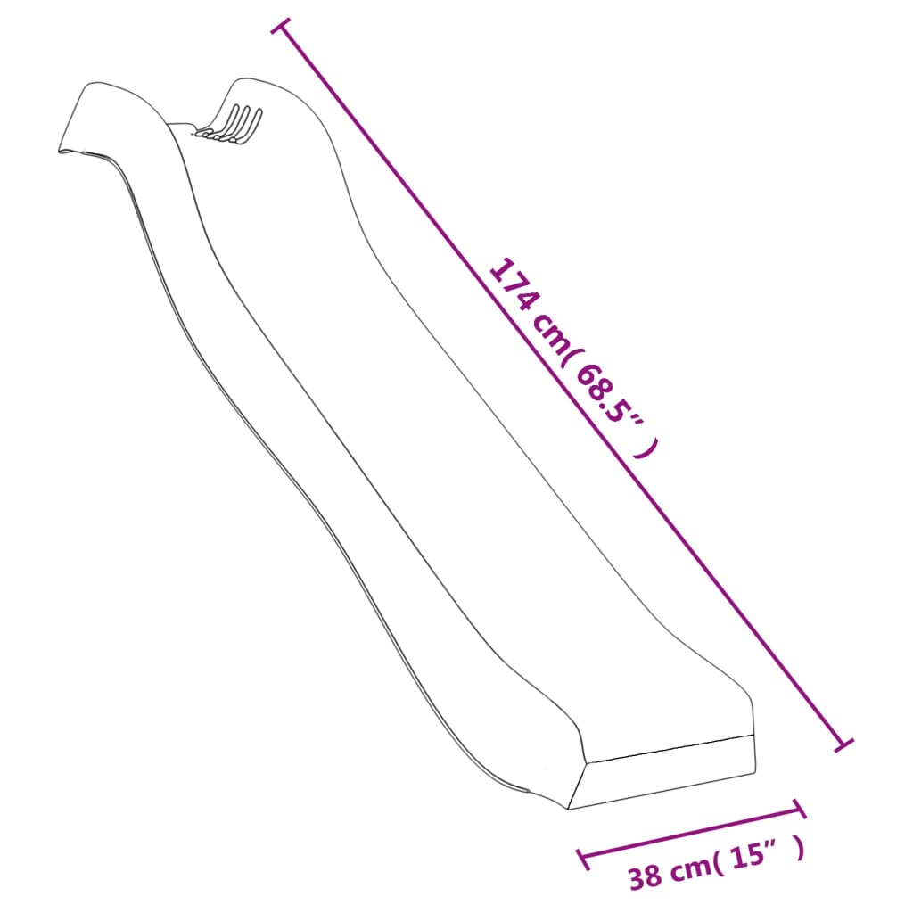 Kinderglijbaan 174X38 Cm Polypropeen Blauw