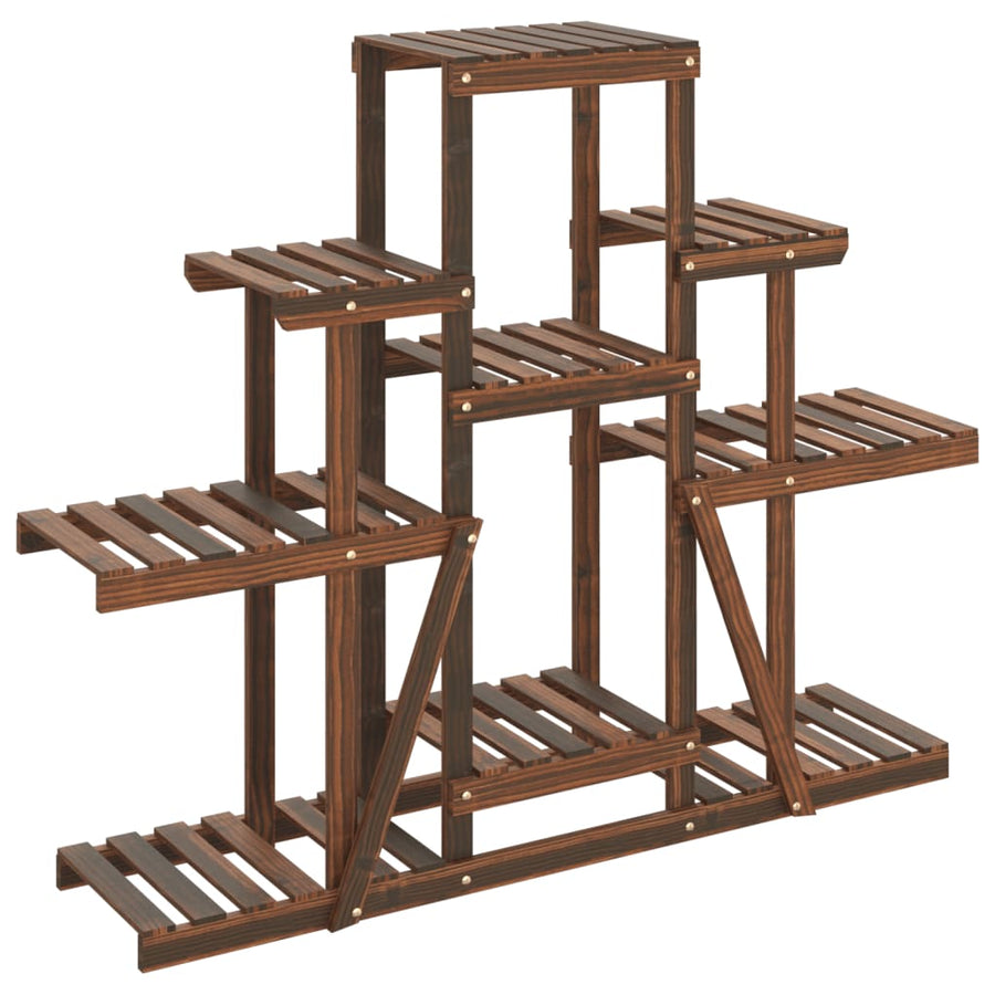 Bloemenstandaard Massief Vurenhout Bruin 110 x 25 x 96 cm zonder wielen