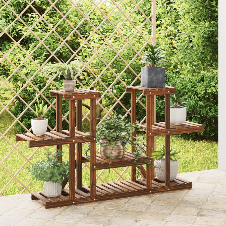 Plantenstandaard Massief Vurenhout Bruin 110 x 25 x 73 cm zonder wielen