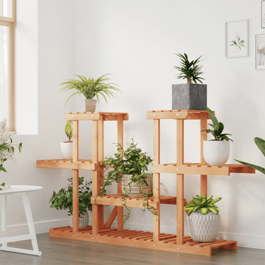 Plantenstandaard Massief Vurenhout Lichtbruin 110 x 25 x 73 cm zonder wielen