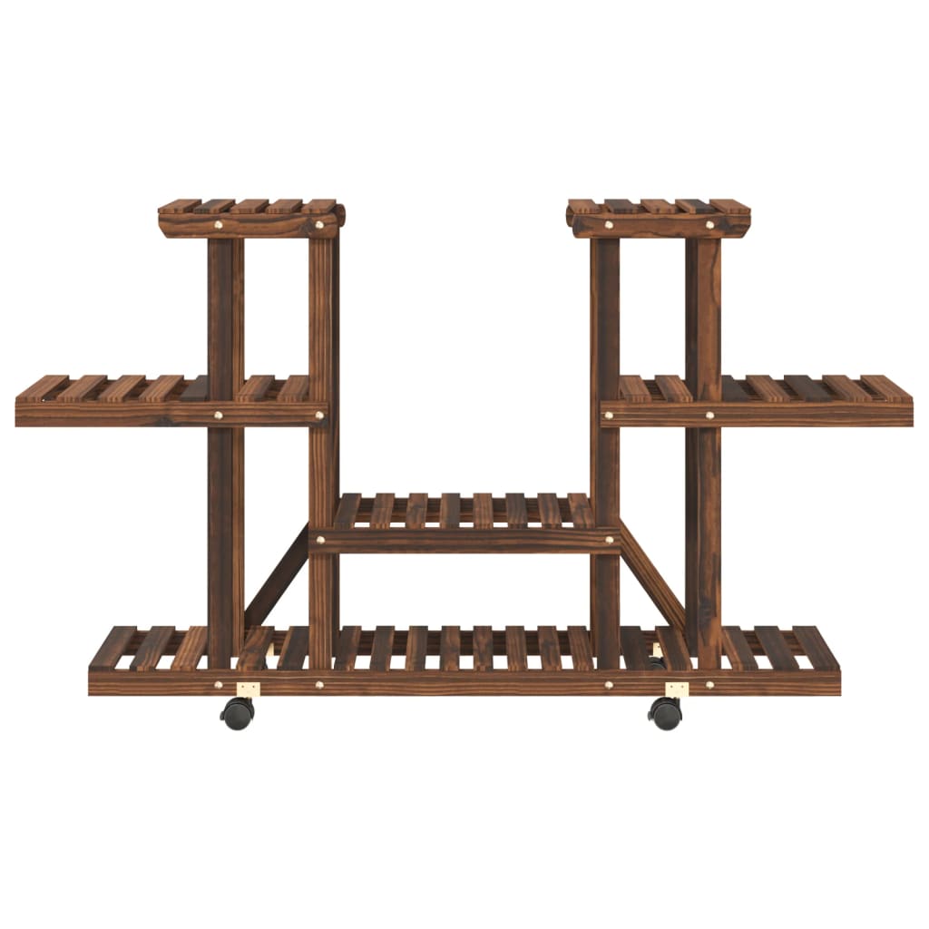 Plantenstandaard Met Wielen 110X25X78 Cm Massief Vurenhout