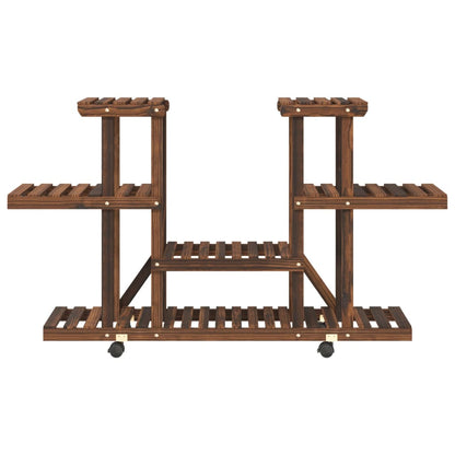 Plantenstandaard Met Wielen 110X25X78 Cm Massief Vurenhout