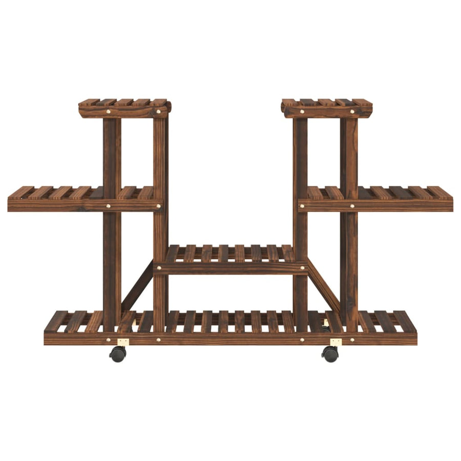 Plantenstandaard Met Wielen 110X25X78 Cm Massief Vurenhout
