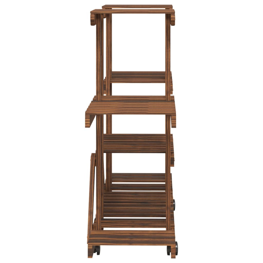 Plantenstandaard Met Wielen 110X25X78 Cm Massief Vurenhout