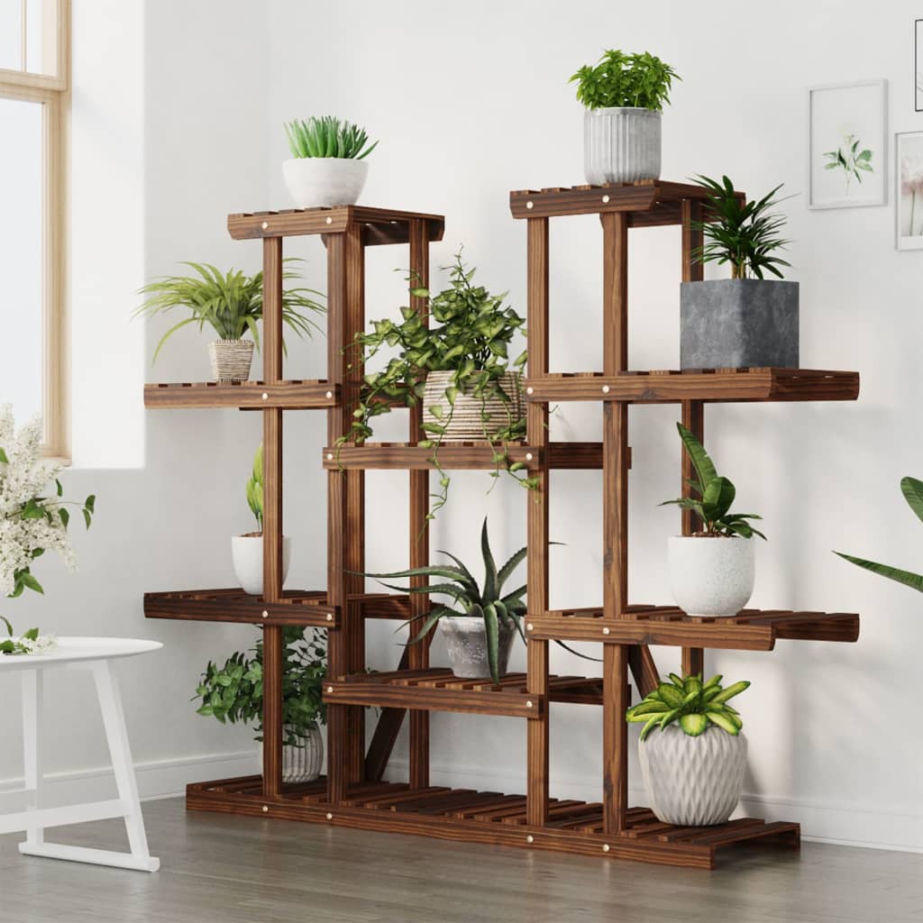 Plantenstandaard 0X25X0,5 Cm Massief Vurenhout Bruin 110 x 25 x 110.5 cm zonder wielen