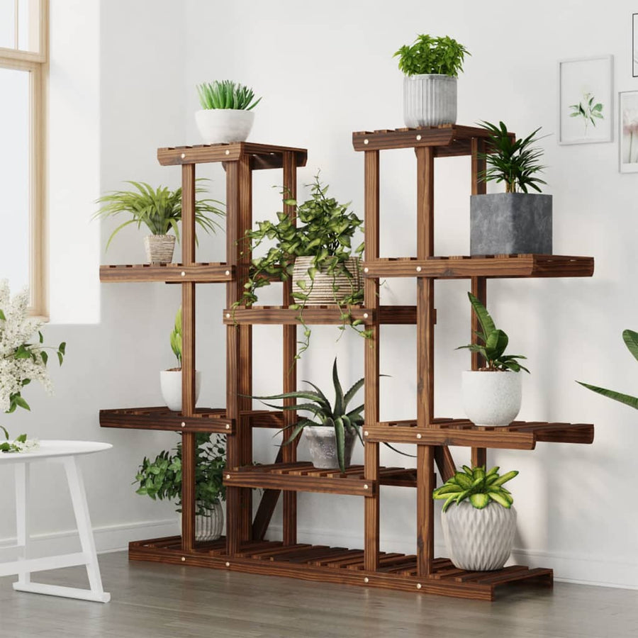 Plantenstandaard 0X25X0,5 Cm Massief Vurenhout Bruin 110 x 25 x 110.5 cm zonder wielen