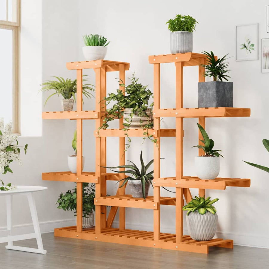 Plantenstandaard 0X25X0,5 Cm Massief Vurenhout Lichtbruin 110 x 25 x 110.5 cm zonder wielen