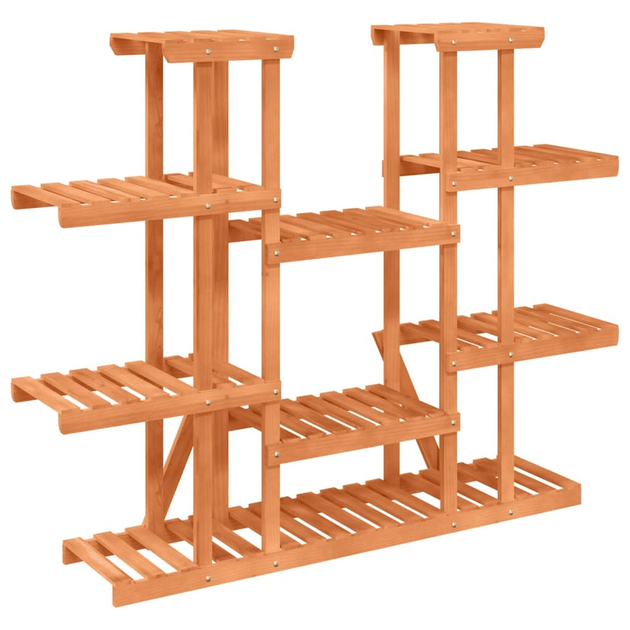 Plantenstandaard 0X25X0,5 Cm Massief Vurenhout Lichtbruin 110 x 25 x 110.5 cm zonder wielen