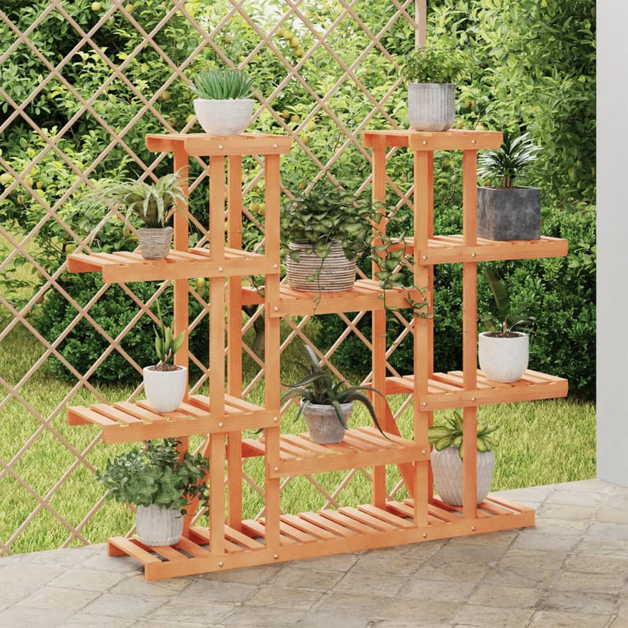 Plantenstandaard 0X25X0,5 Cm Massief Vurenhout Lichtbruin 110 x 25 x 110.5 cm zonder wielen