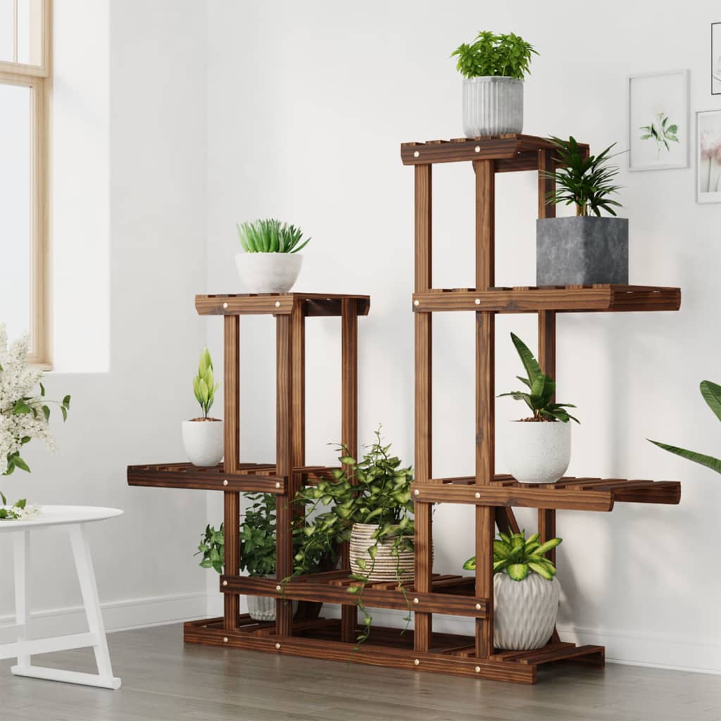 Plantenstandaard Massief Vurenhout Bruin 95 x 25 x 96 cm zonder wielen