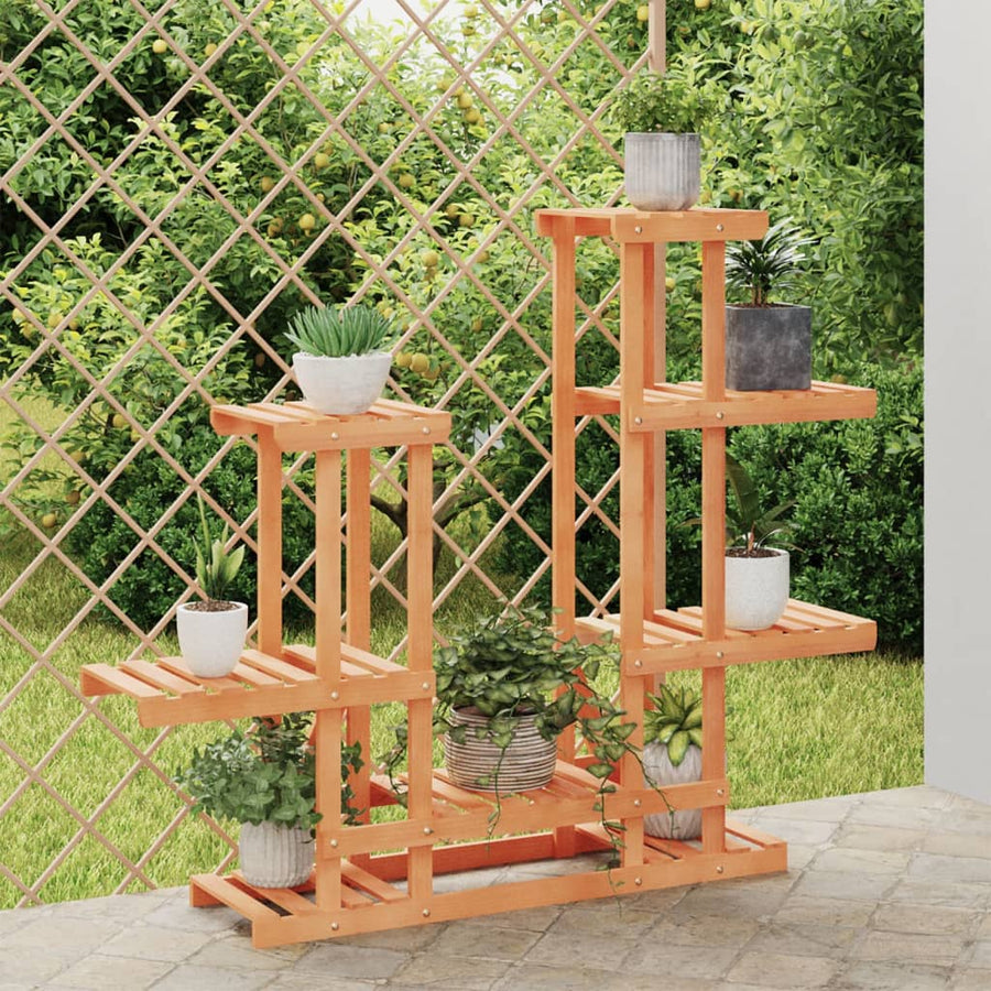 Plantenstandaard Massief Vurenhout Lichtbruin 95 x 25 x 96 cm zonder wielen