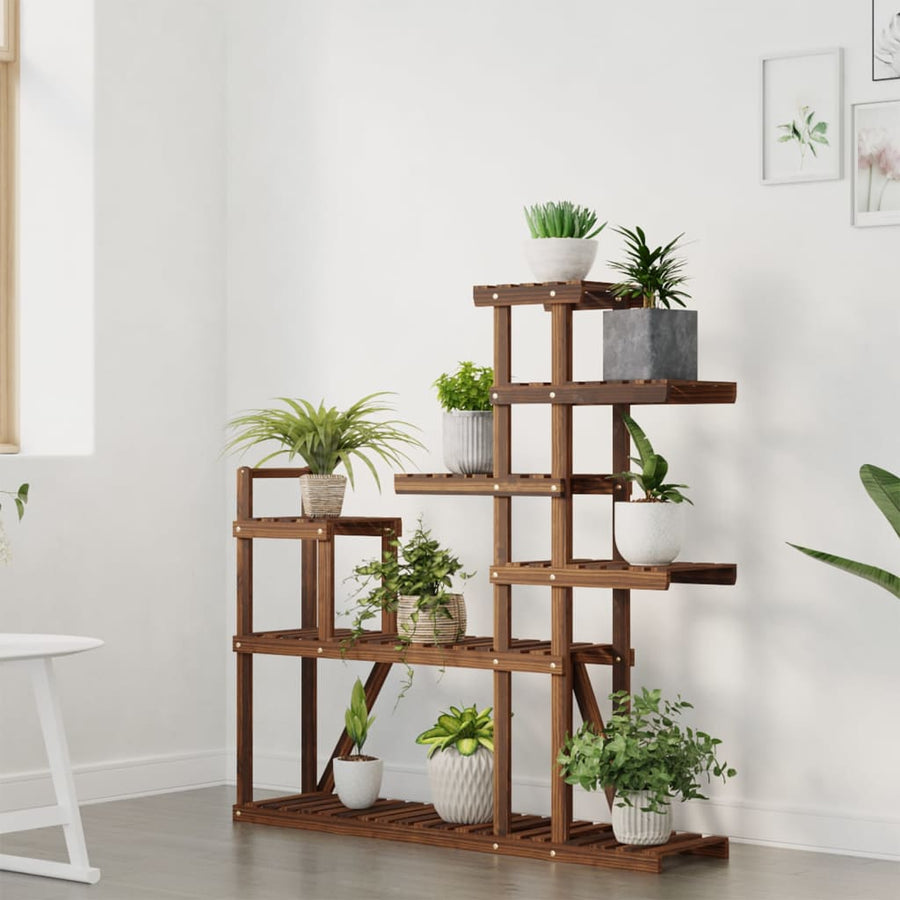 Plantenstandaard Massief Vurenhout Bruin 110 x 25 x 111 cm zonder wielen